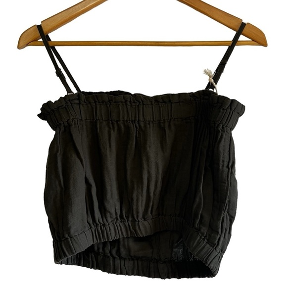 Jackson Rowe cotton cropped Banjo Tank in green elastic hems size XS NWT - Picture 7 of 12